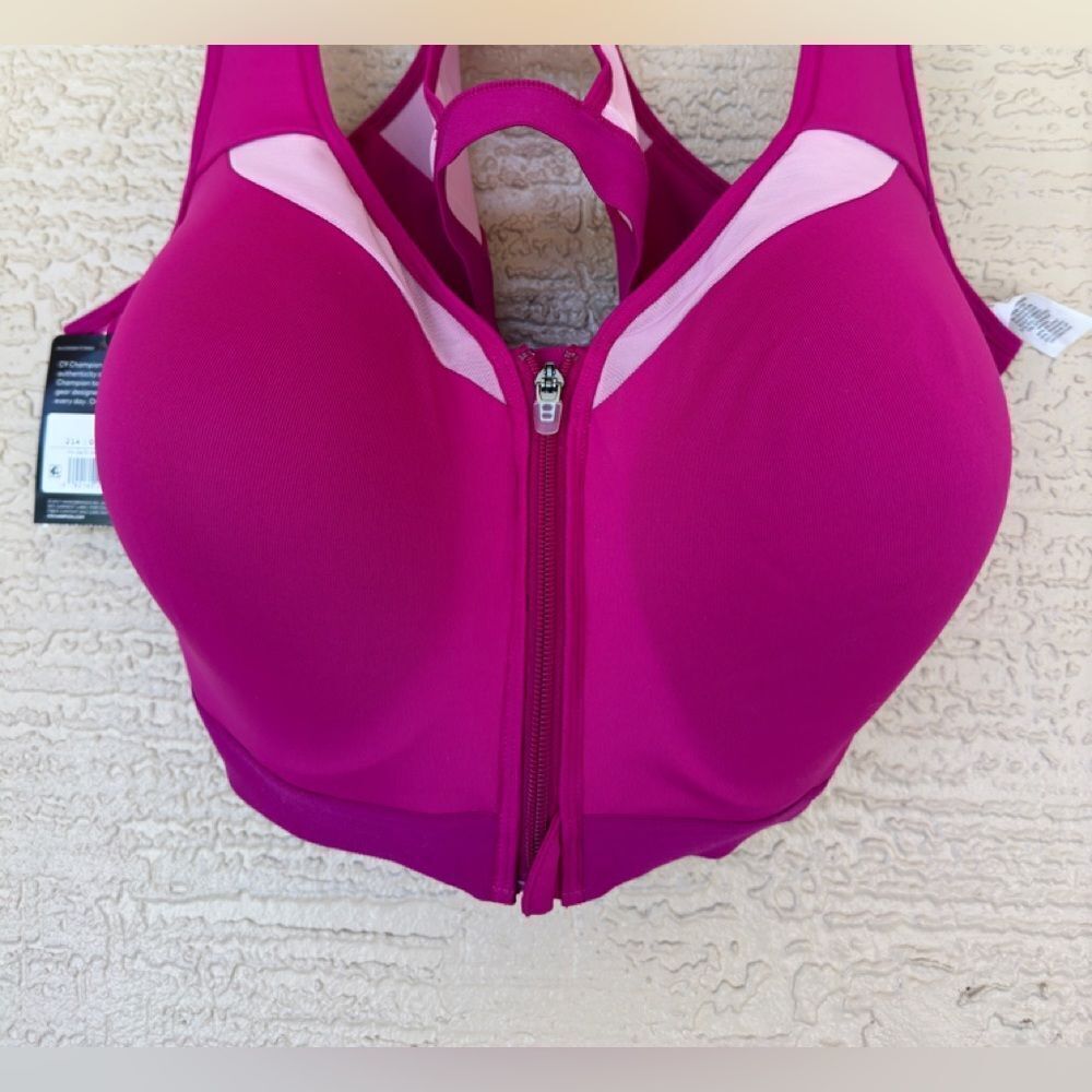 NWT Sports Bra Champion Motion Control Front-Zip Maximum Support 4X